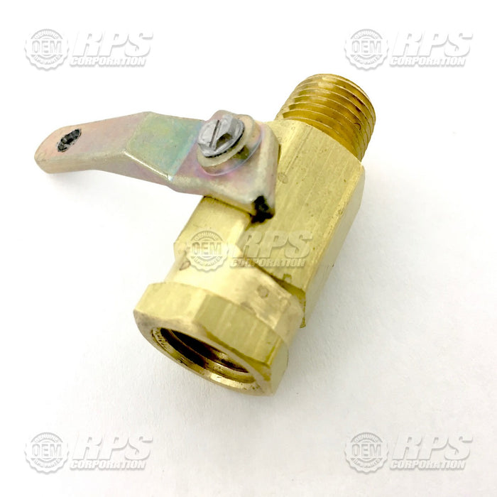 FactoryCat/Tomcat 170-4160, Valve, Ball, Two-Way, Brass w/hole for Edge Tank