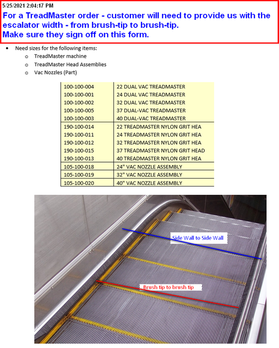 HydraMaster Treadmaster, Escalator Cleaner, Variable Widths, Electric, Dry Application