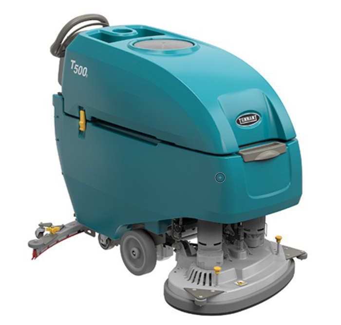 Tennant T500e | 26" Walk Behind Disk Floor Scrubber, Battery, Self Propel