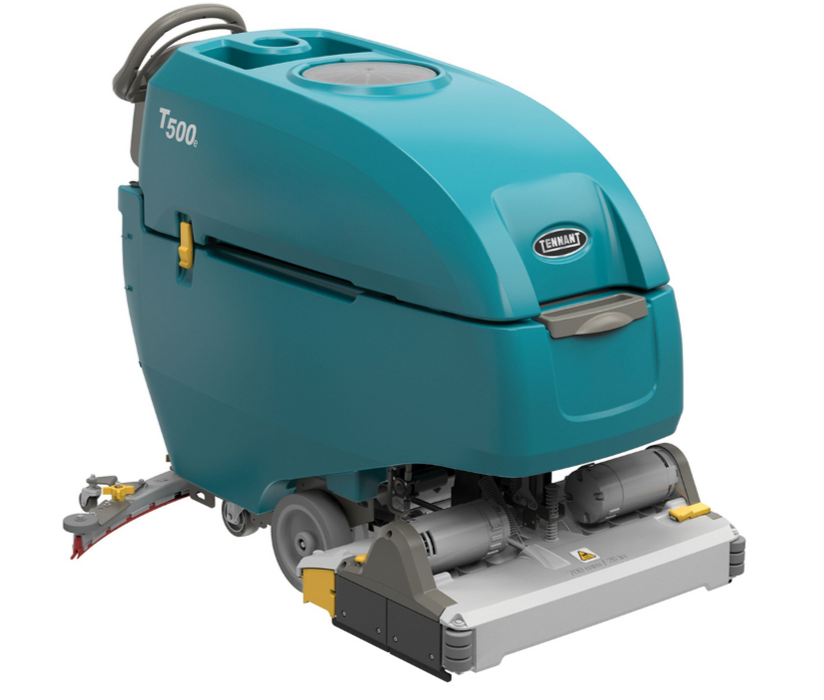 Tennant T500e | 28" Walk Behind Cylindrical Floor Sweeper-Scrubber, Battery, Self Propel