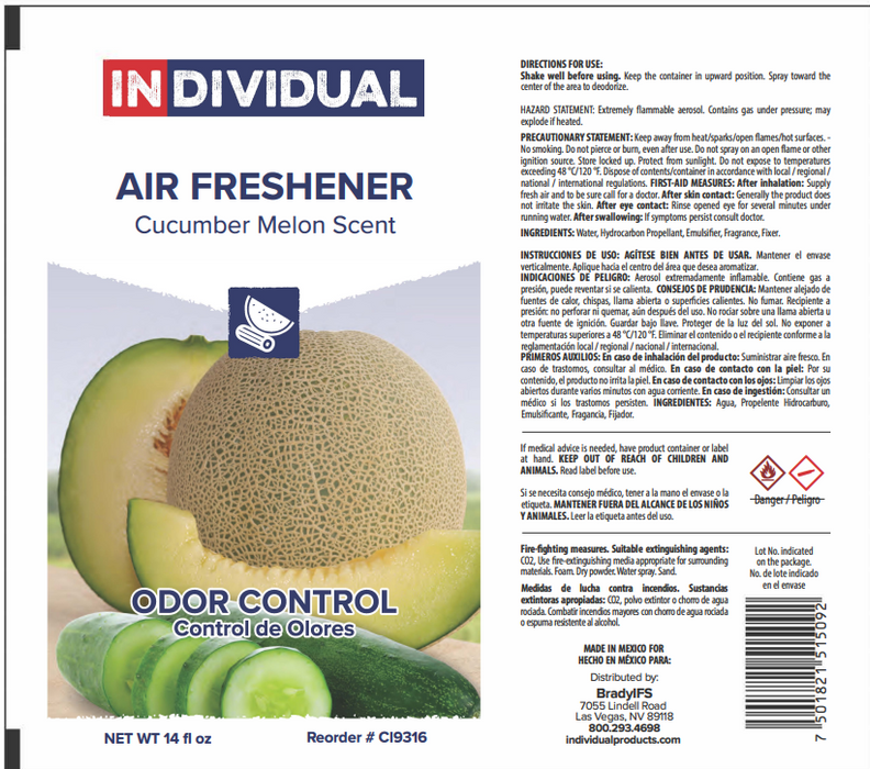 Air Freshener | Cucumber Melon, 14 oz, 12 per case, VOC Compliant