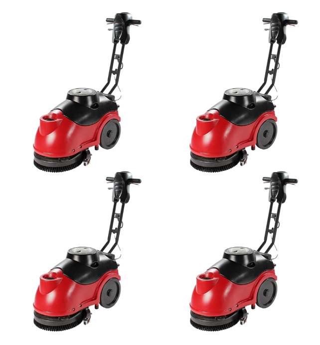 Floor Scrubber | 15" Walk Behind Disk | Battery | Pad Assist | SweepScrub SS15B | 4 Pack