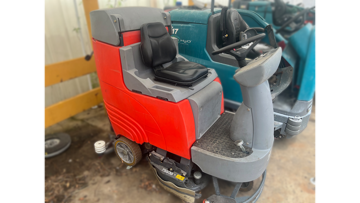 Used Powerboss Admiral, Floor Scrubber, 30" Disk, 32 Gallon, Battery, Disk, Ride On