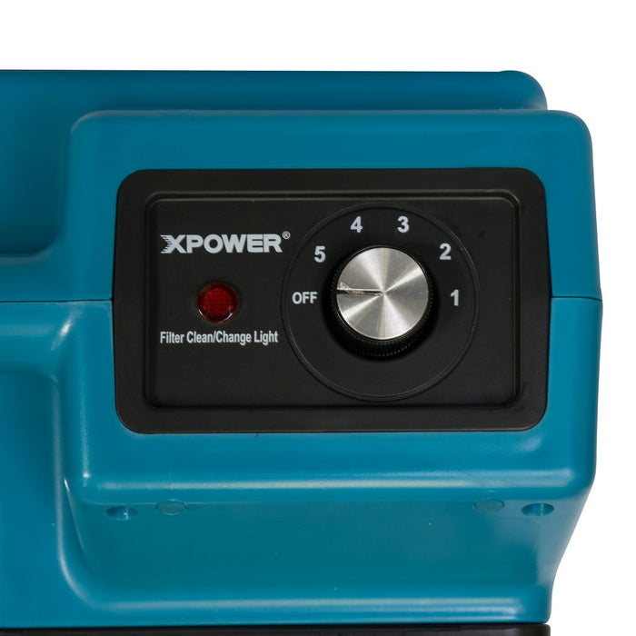 XPOWER X-2580, Air Scrubber, HEPA, 550 CFM, 1.5HP, Stackable, 23.6lbs, 4-Stage, 2.8AMPs