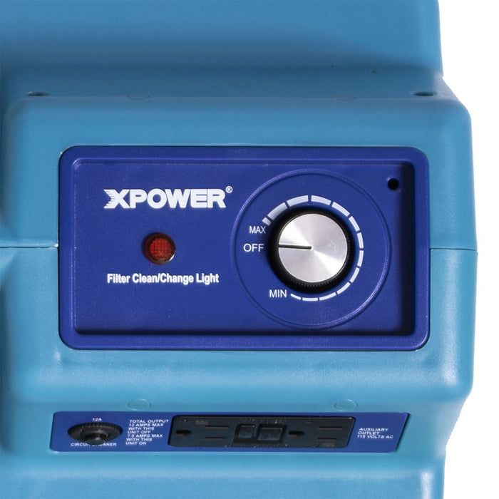 XPOWER X-4700A, Air Scrubber, HEPA, 750 CFM, 2/3 HP, Stackable, Daisy Chain (GFCI), 33.1lbs, 3-Stage, 4.5AMPs