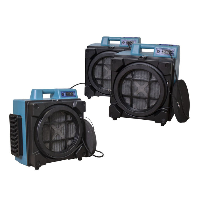 XPOWER X-4700AM, Air Scrubber, HEPA, 750 CFM, 2/3 HP, Stackable, Daisy Chain (GFCI), 33.1lbs, 3-Stage, 4.5AMPs, Built in Speed and Hour Meter