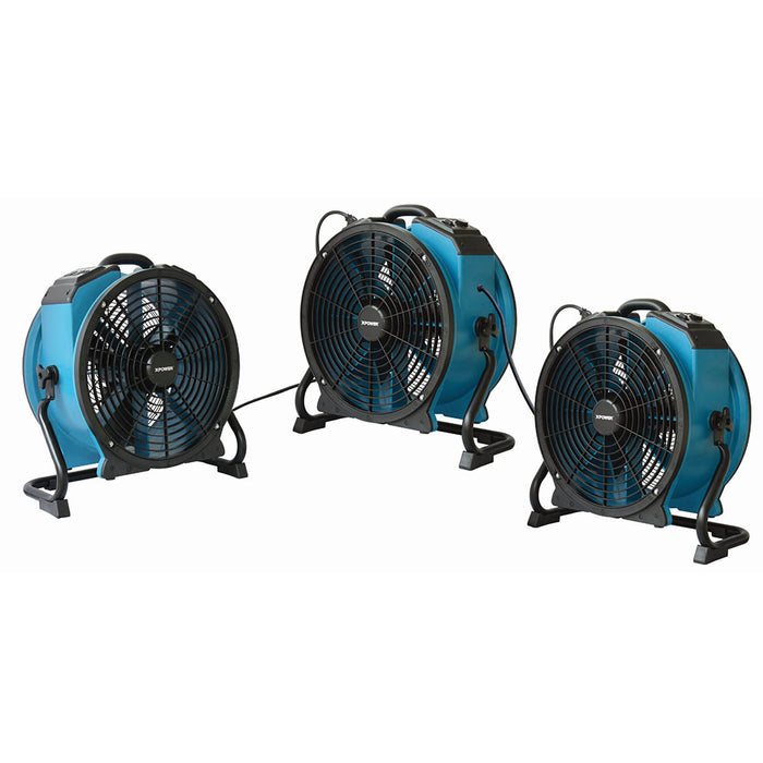 XPOWER X-47ATR, Air Mover, Axial Fan, 1/3 HP, 3600 CFM, Dasiy Chain, Timer, 2.8 AMPs, 28lbs